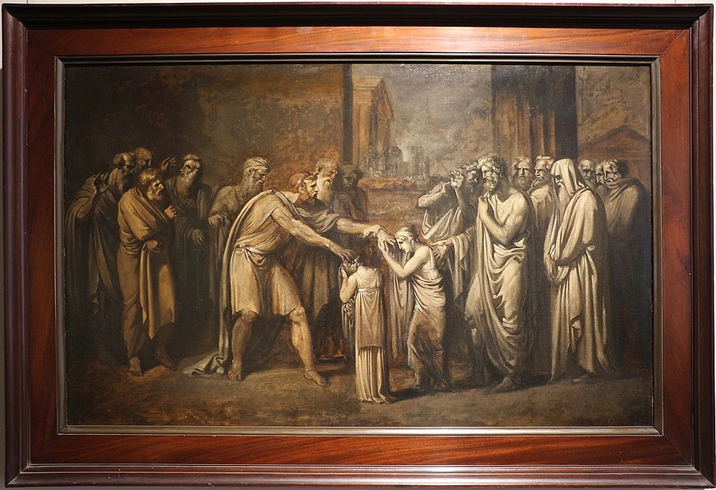 Il cieco EDIPO incontra sua figlia a Colono - Galleria d'Arte Moderna, Milano